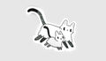 Ghost Cat and Kitten Sticker
