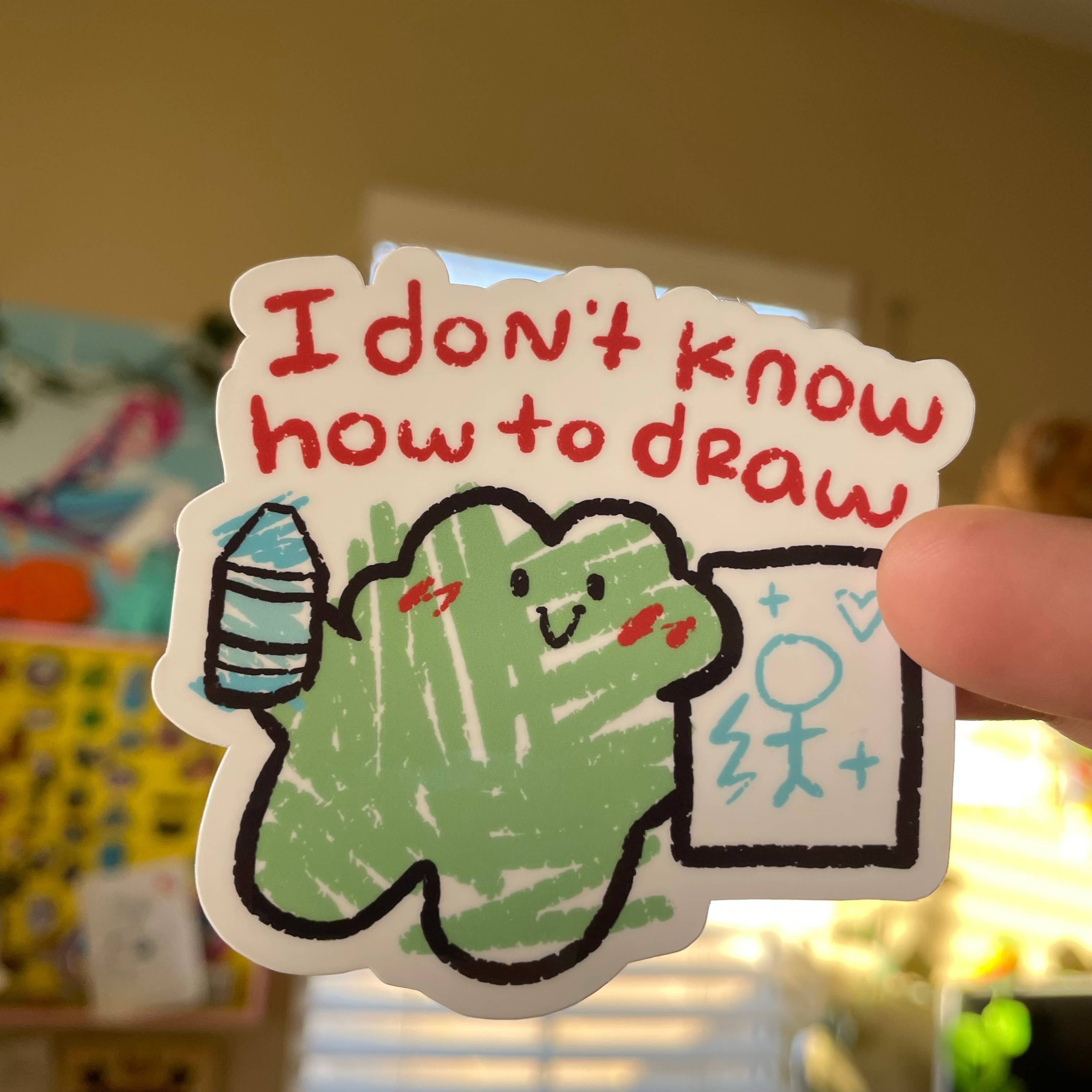 Cute Crayon Frog - Vinyl Sticker