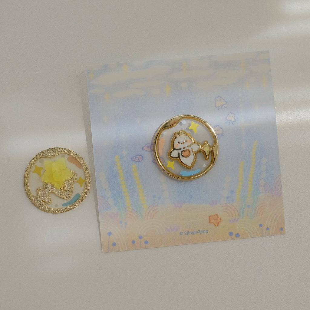 Sea Angel Bunny Enamel Pin
