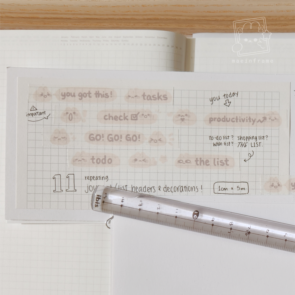 Journal headers | washi tape