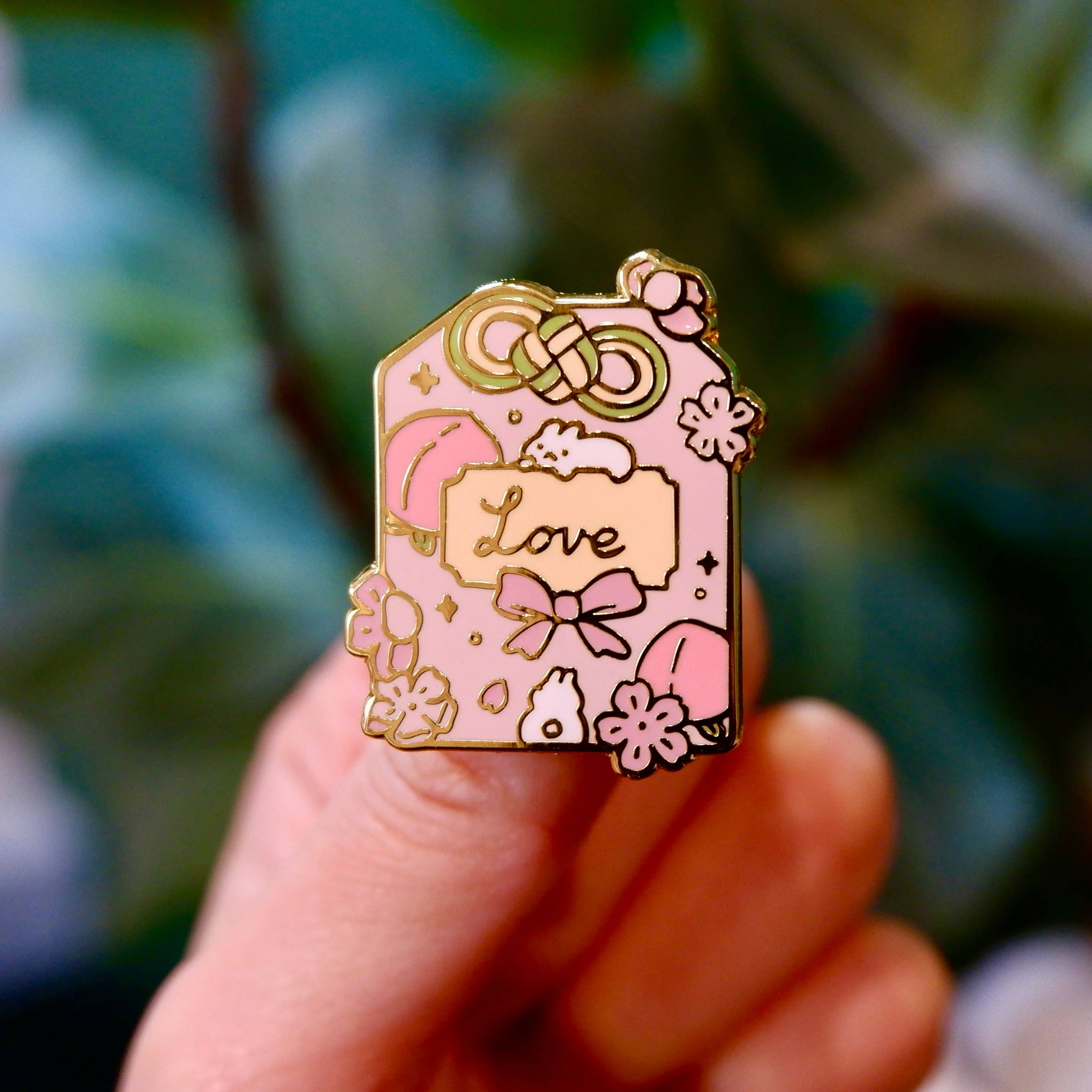 Omamori Enamel Pin: Love