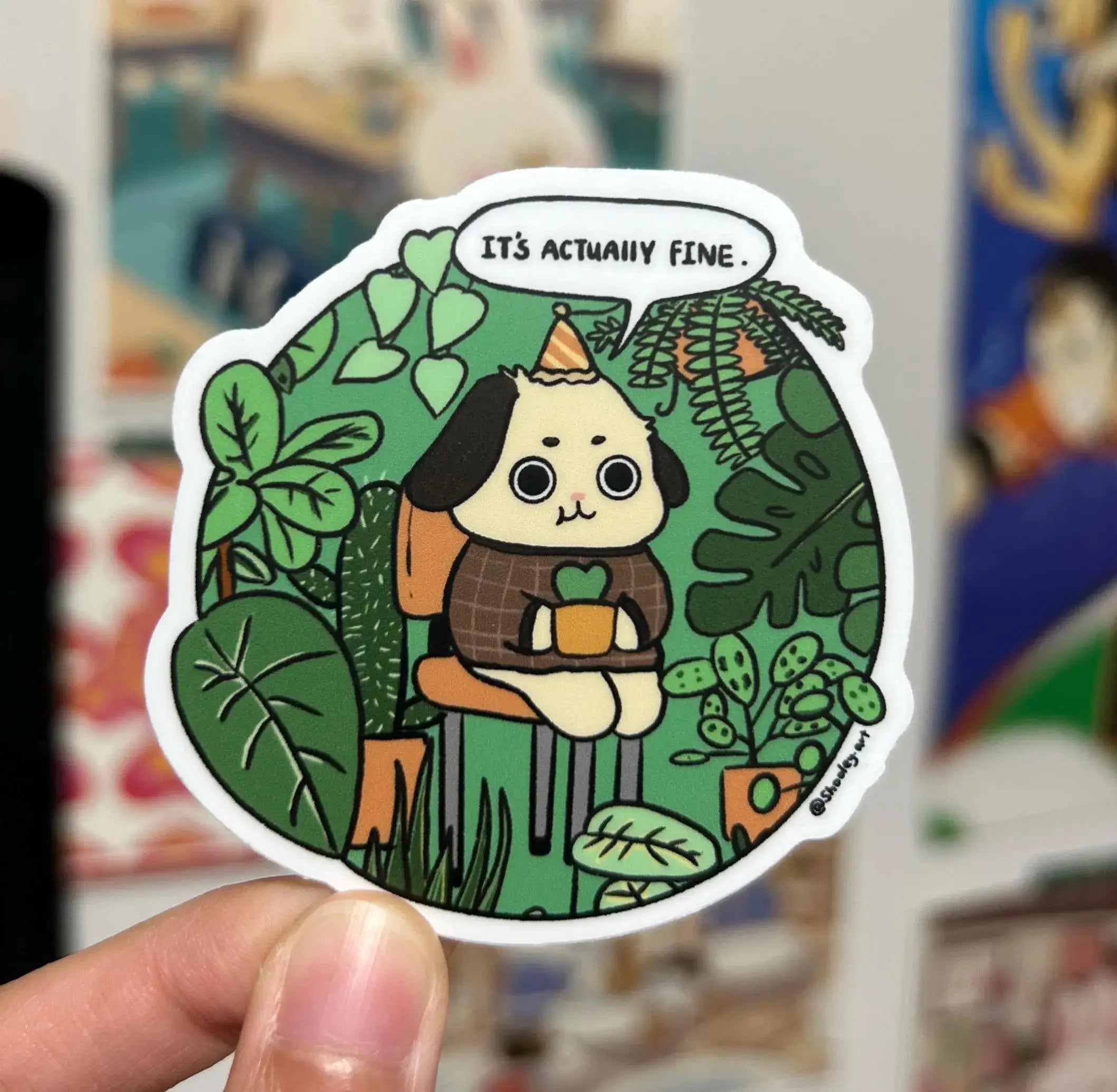 This is fine plant - vinyl sticker