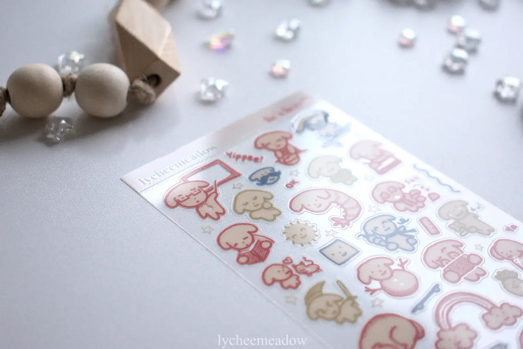 - He's Here!!! Clear Sticker Sheet