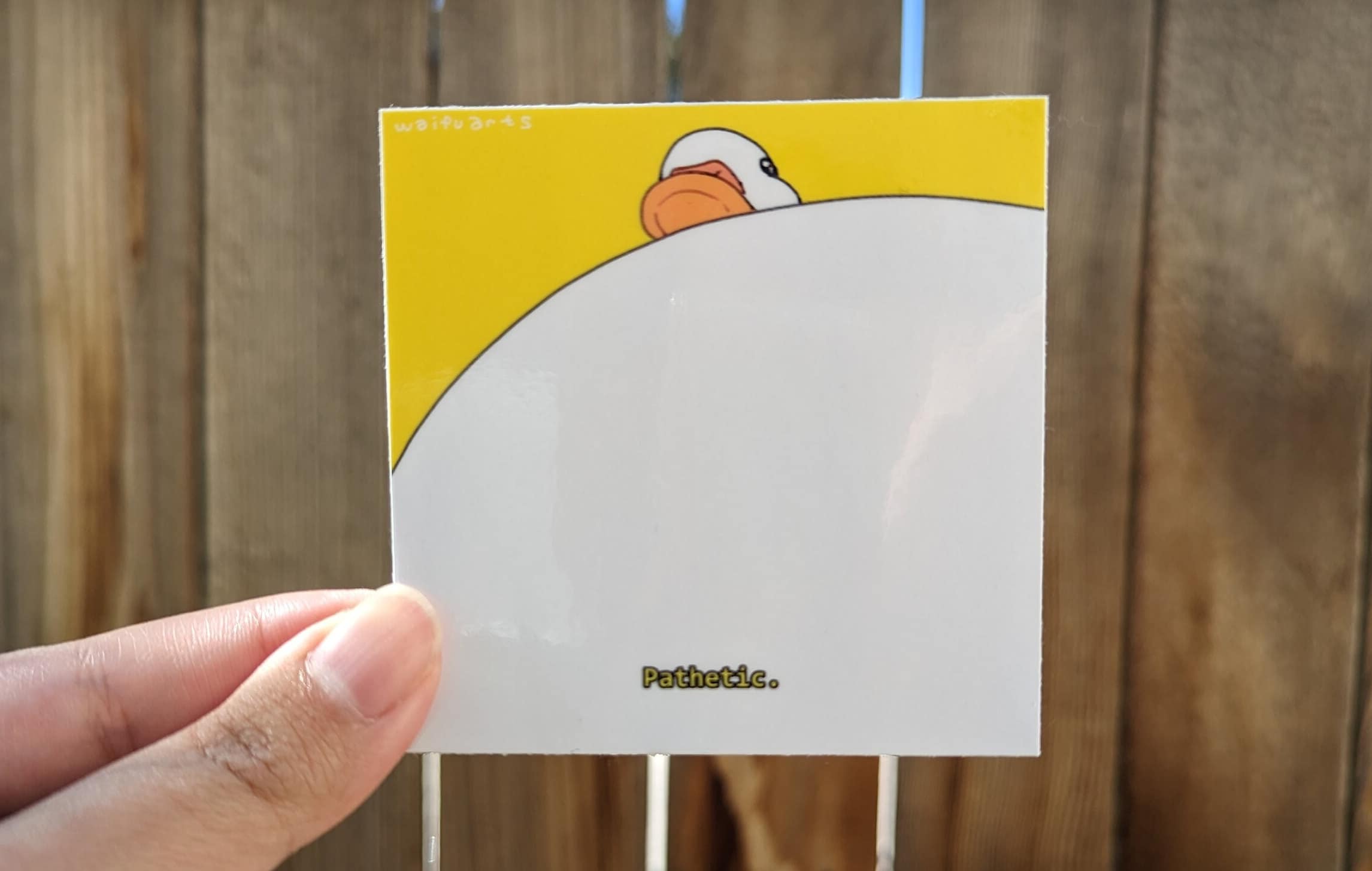 Pathetic. Vinyl Sticker