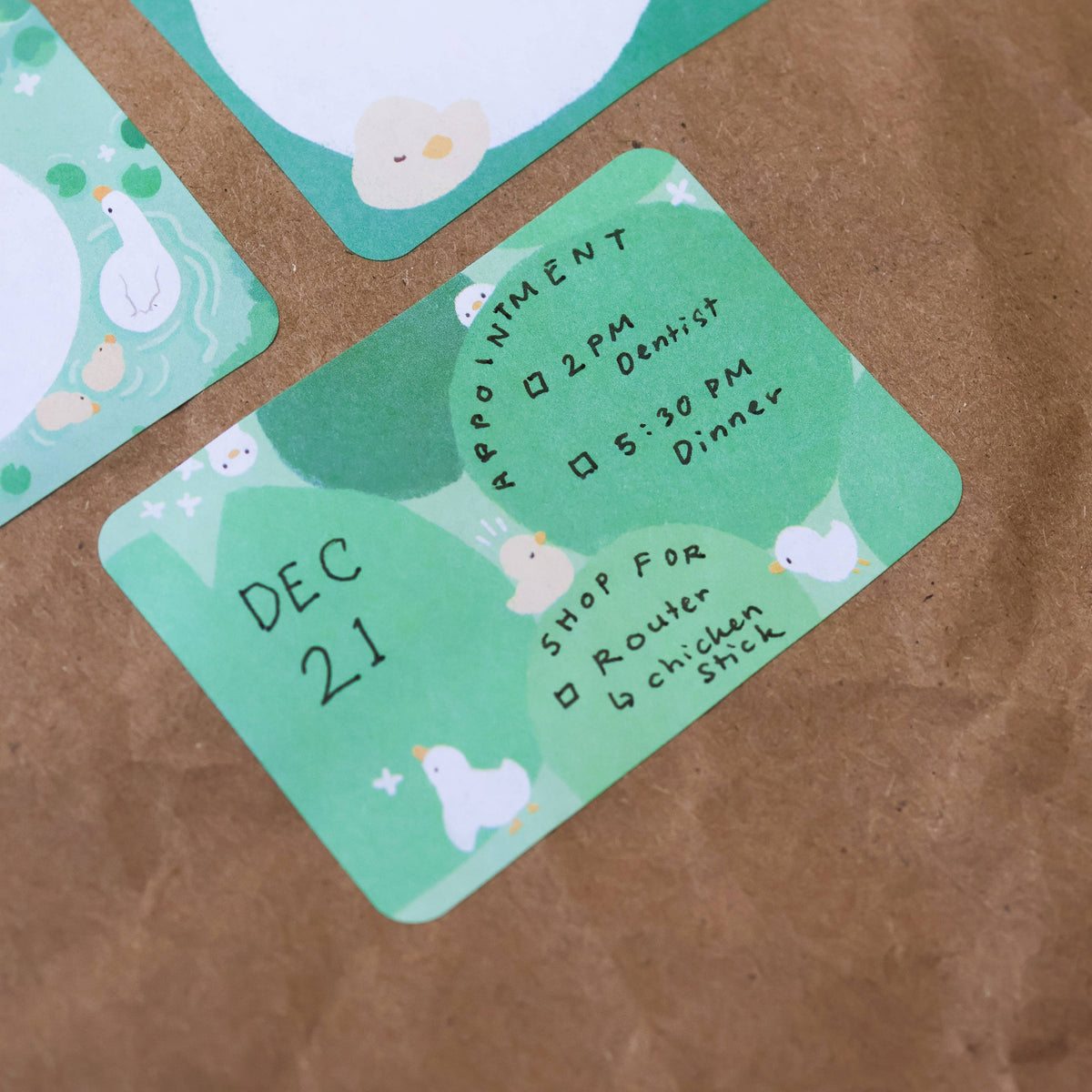 Paper Roll Labels - Ducks in Koi Pond