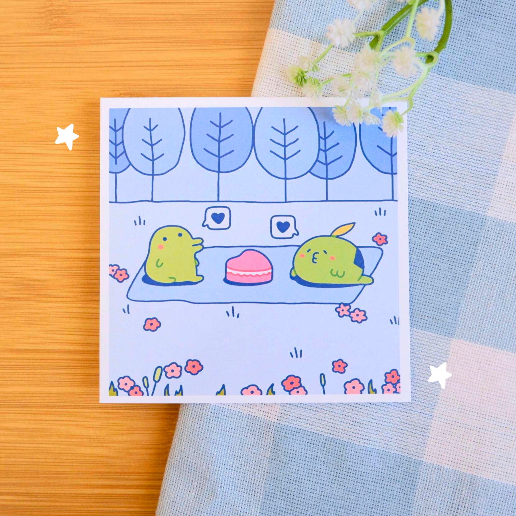 Little Guys in Love Art Print