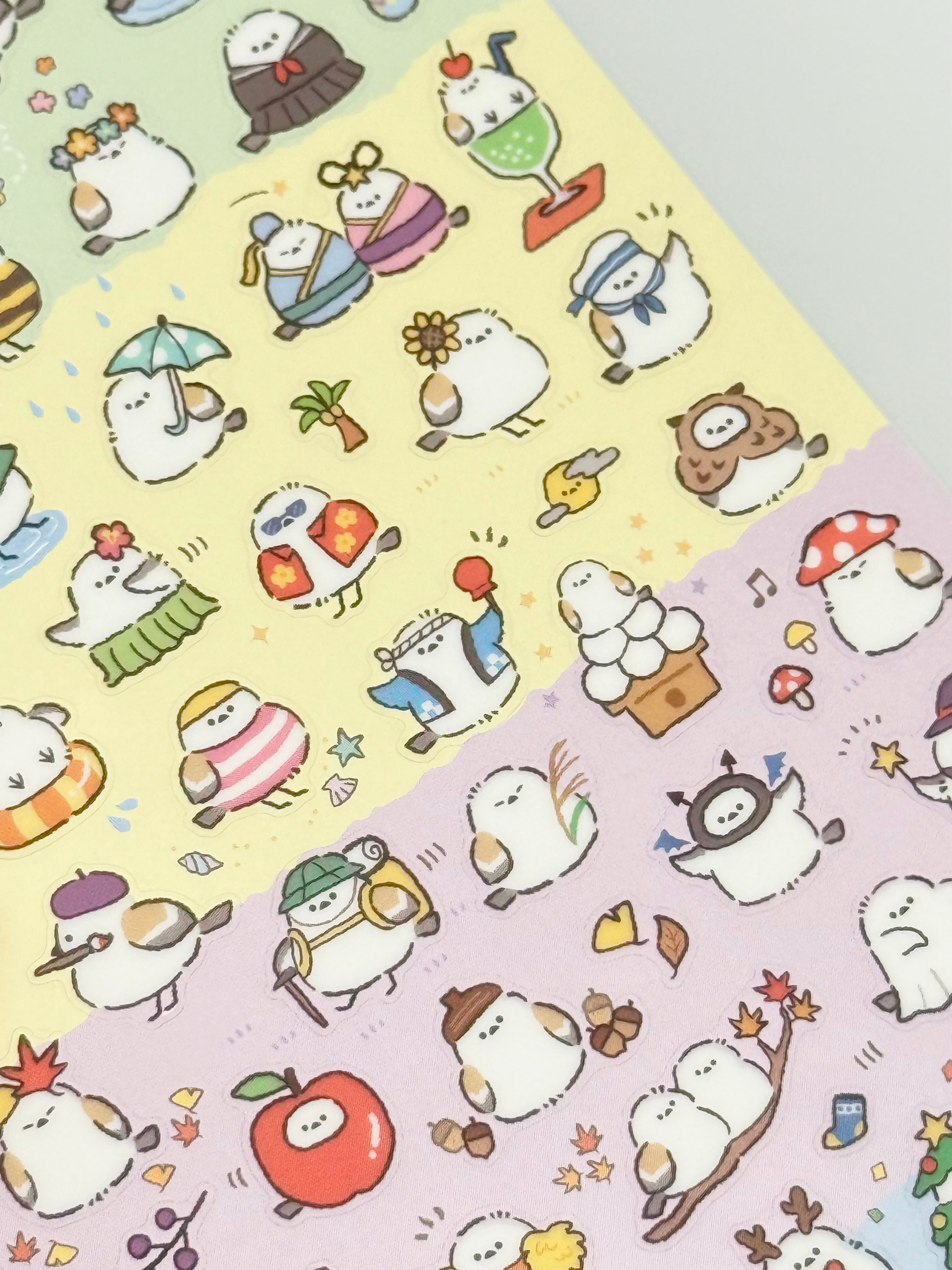 MindWave Sticker Sheet - Seals Original Designs - Long-tailed Tit