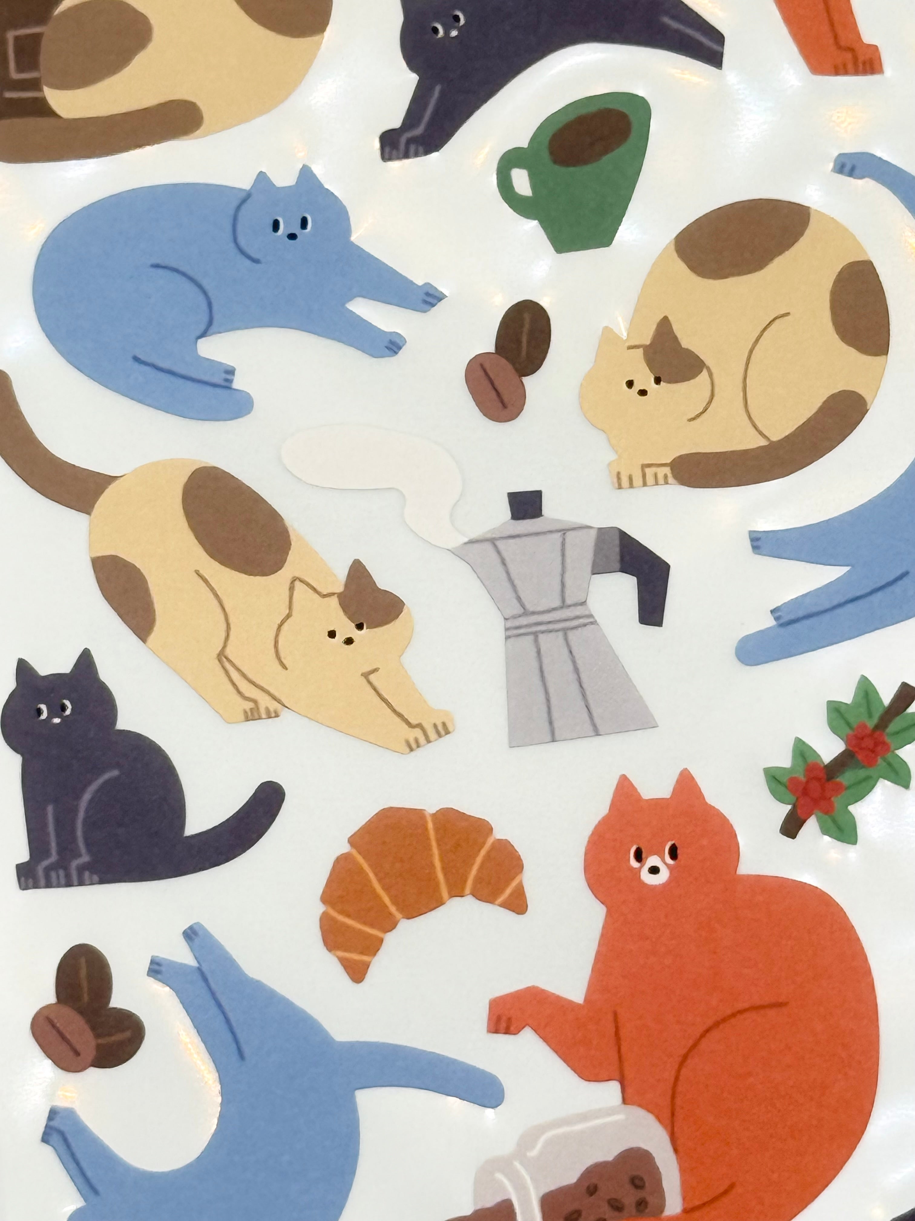 Peppy Animal Sticker Sheet - Cat