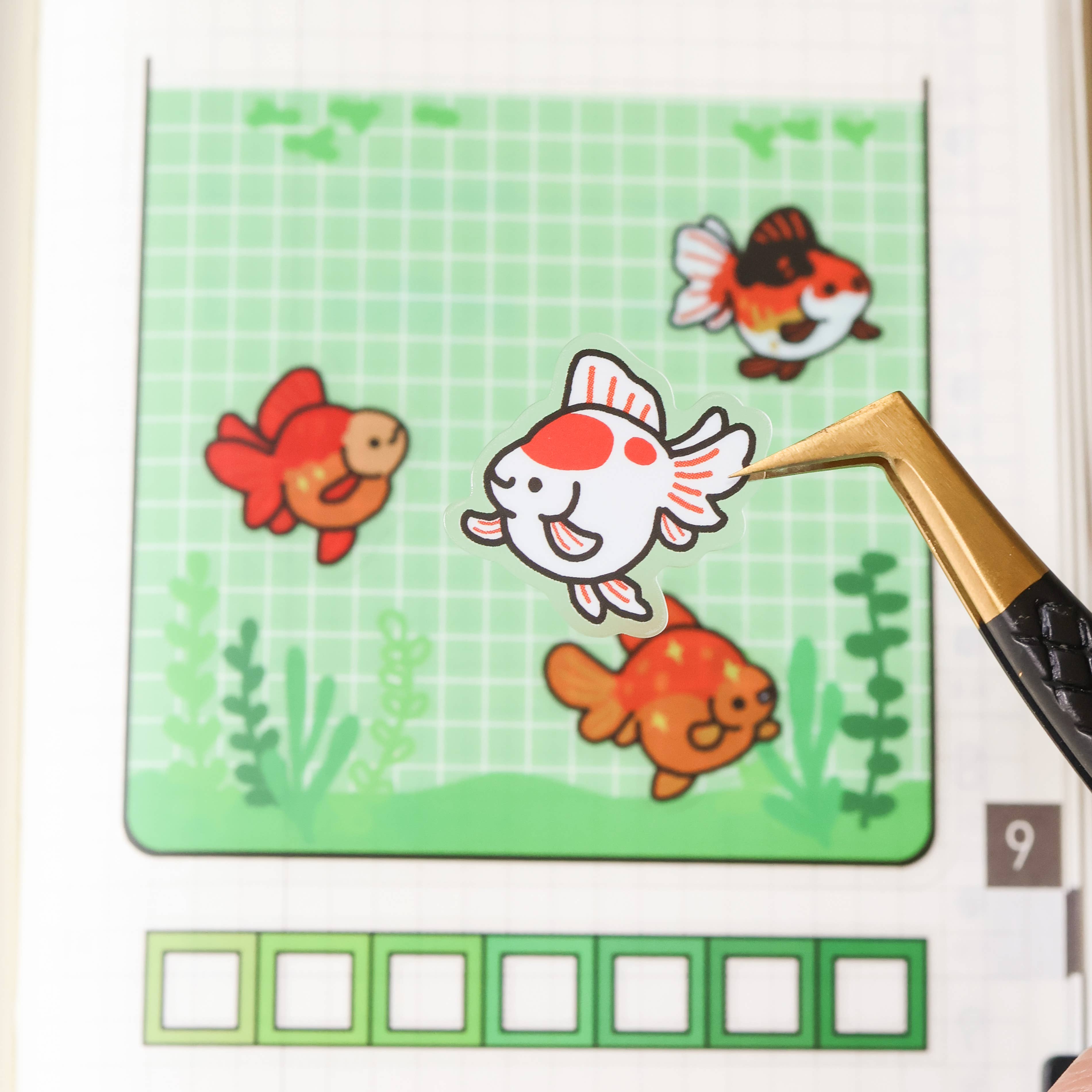 Sticker Sheet (Clear) - Goldfish Tracker