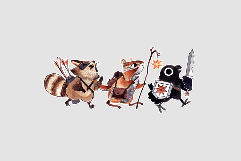 Adventuring D&D Party Sticker