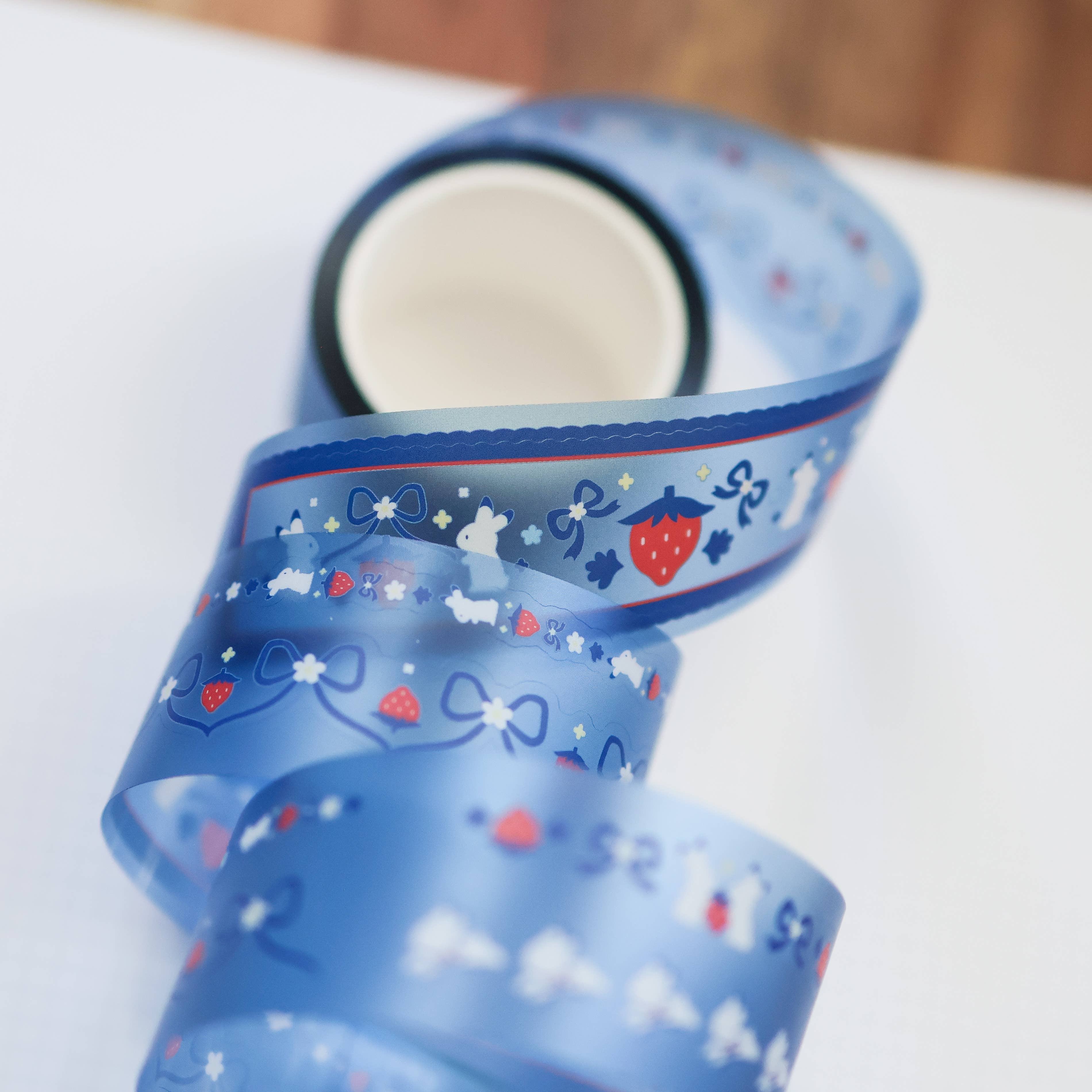 Kiss Cut PET Tape - Strawberry Bunnies