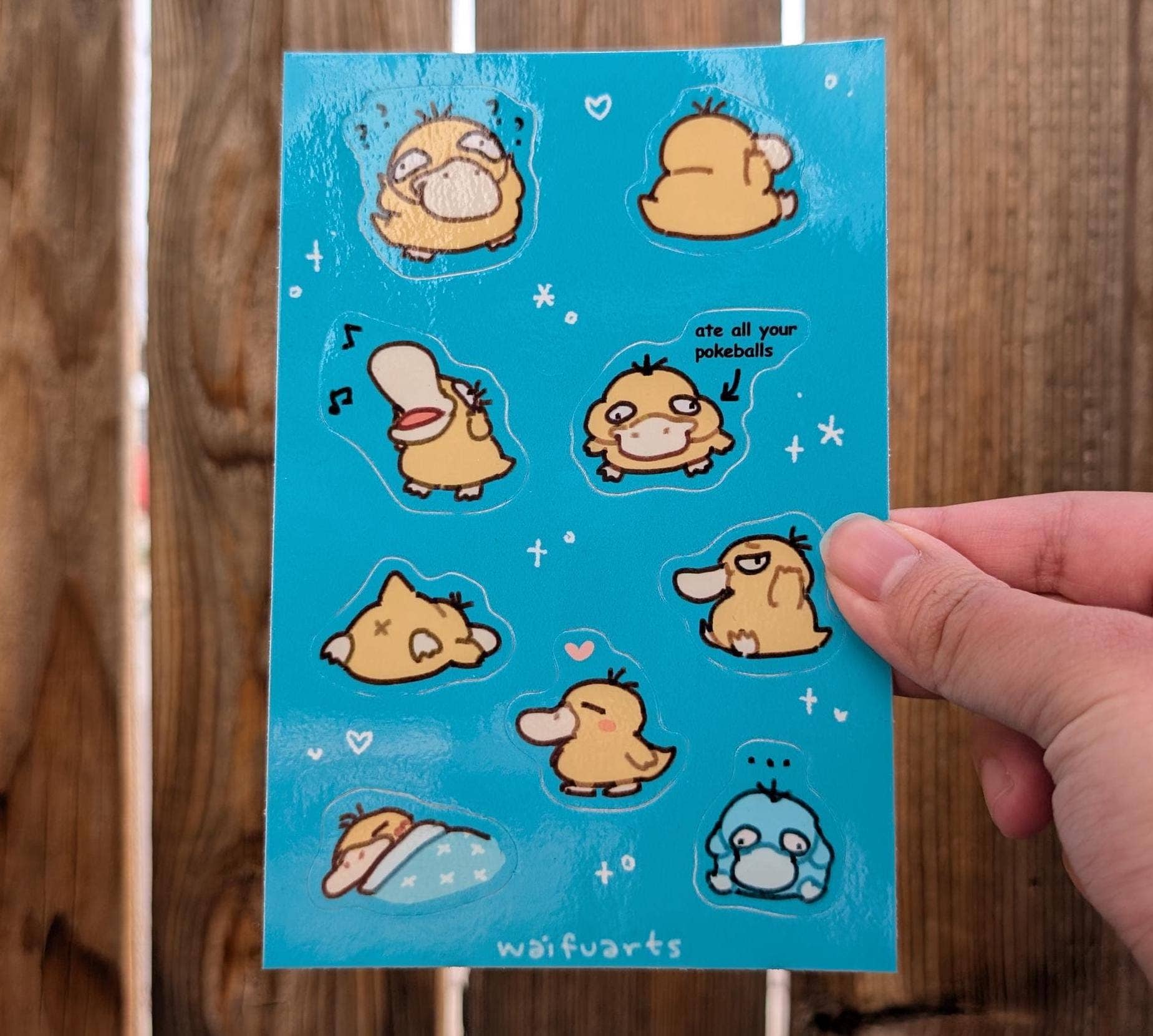 Psyducks Vinyl Sticker Sheet
