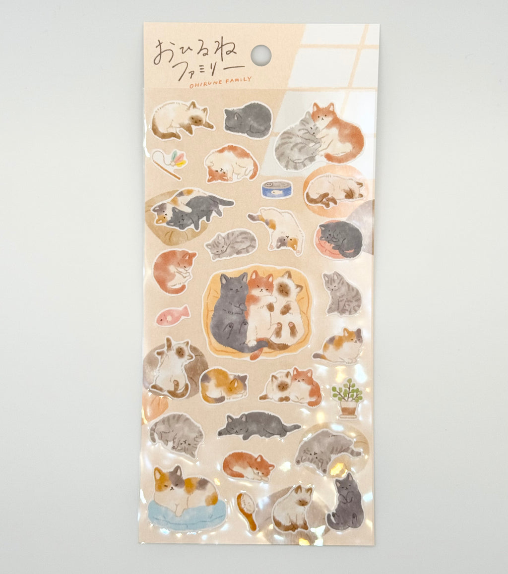 Ohirune Family Sticker Sheet - Cats