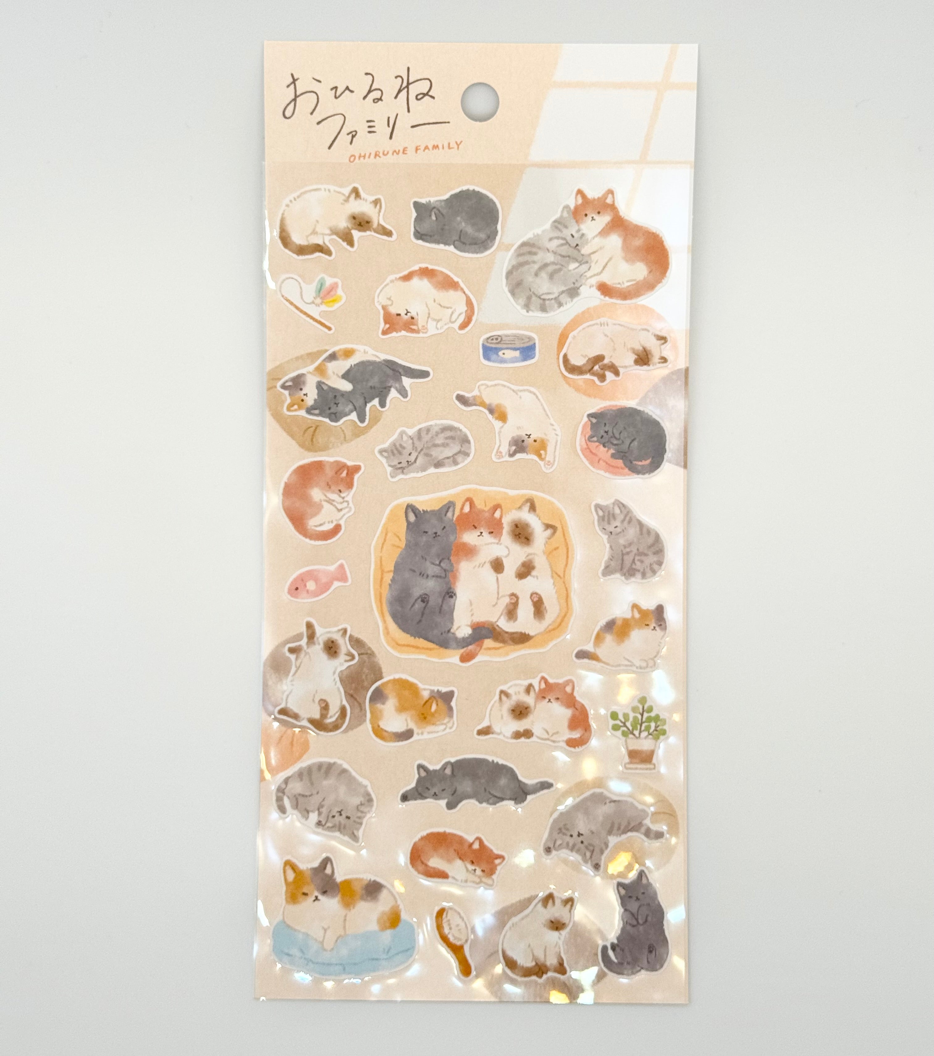 Ohirune Family Sticker Sheet - Cats