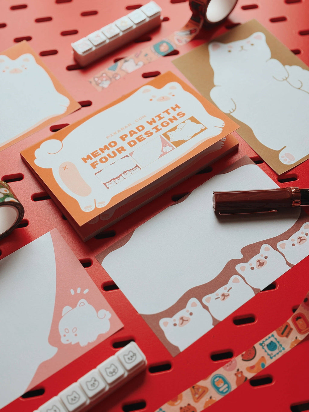 Pikarar Memo Pad with 4 designs | Shibas