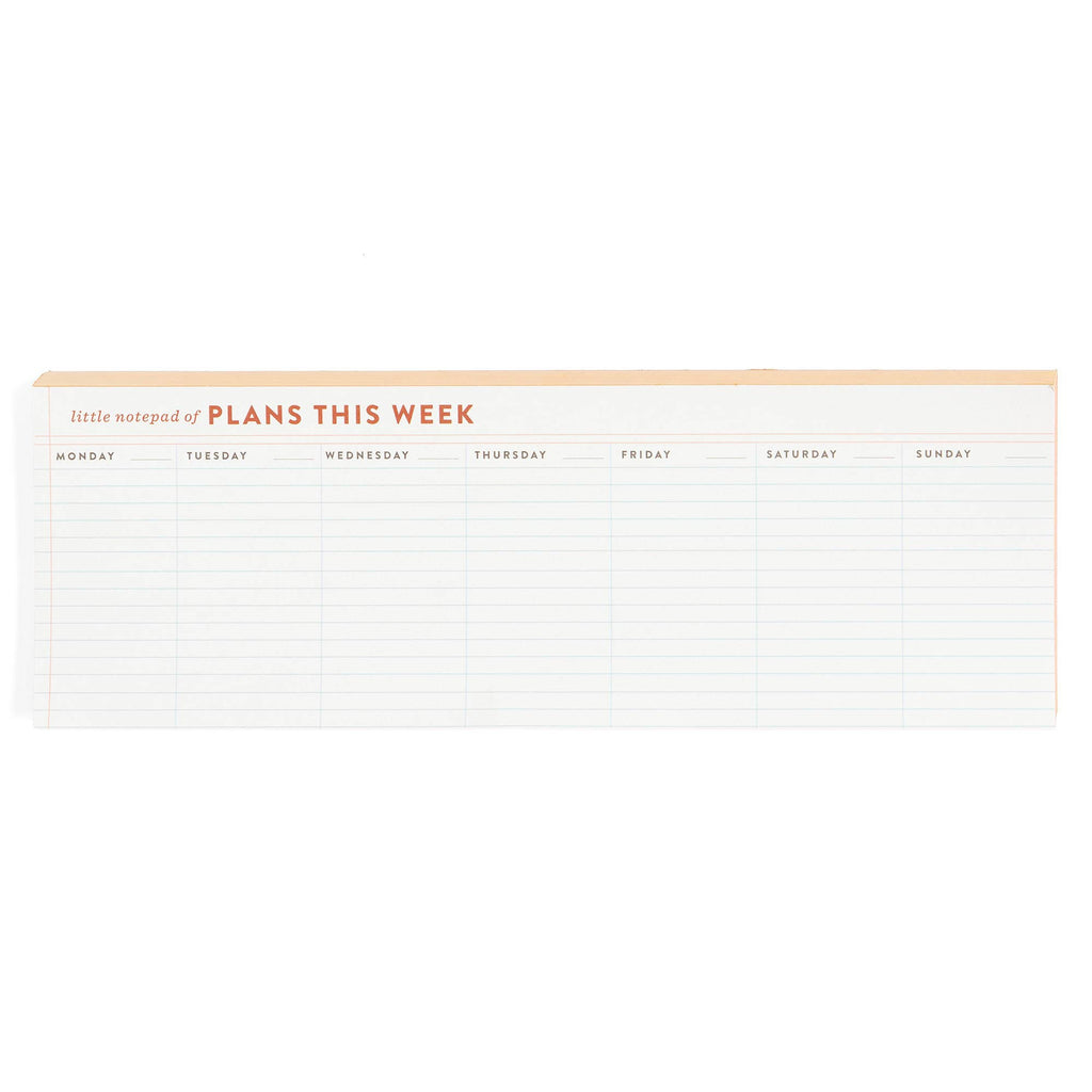 Plans This Week Horizontal Memo Pad