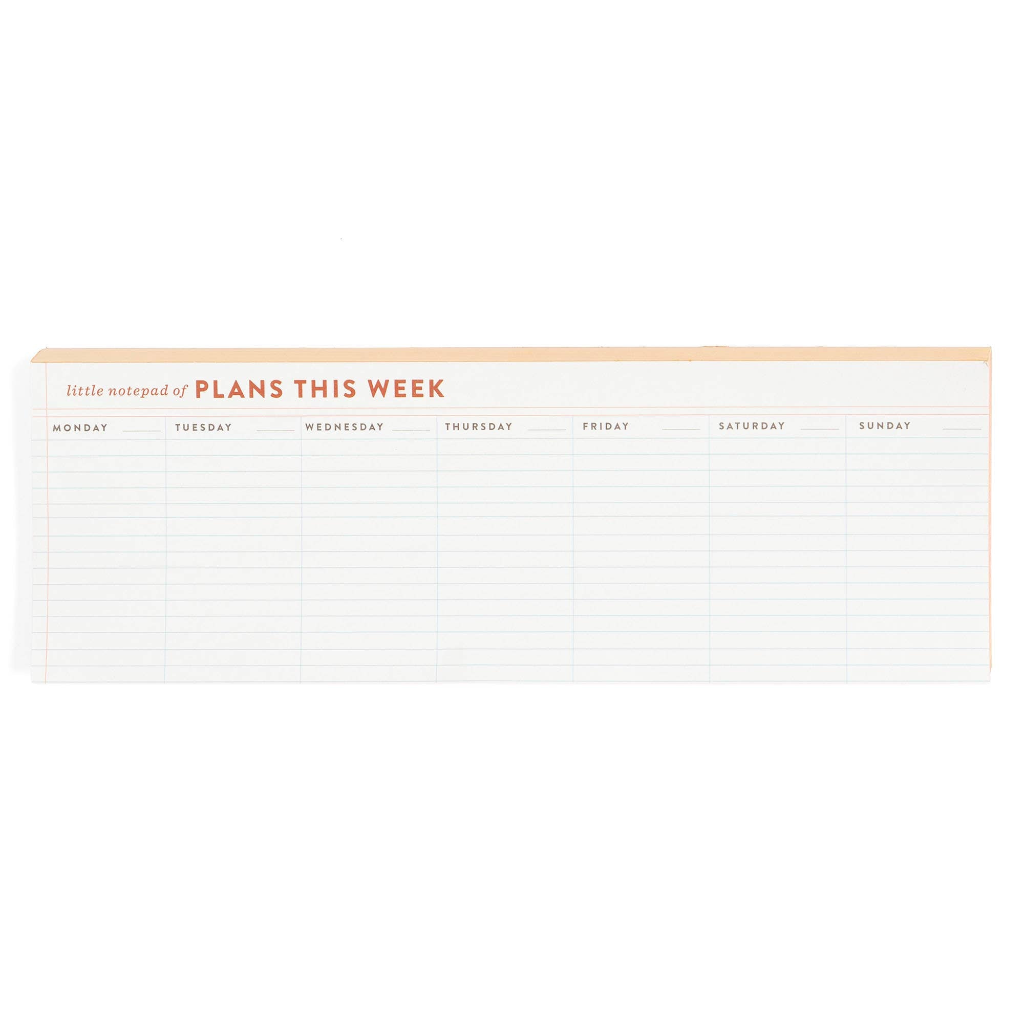 Plans This Week Horizontal Memo Pad
