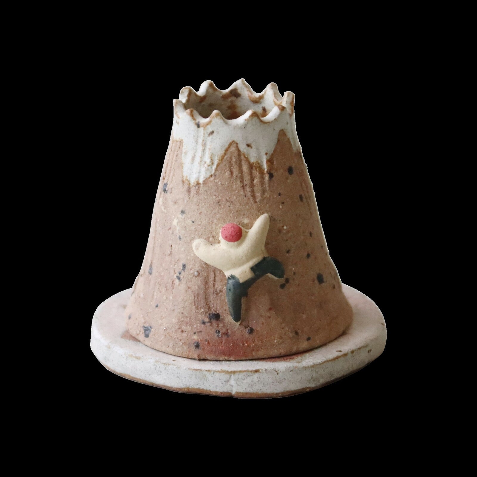 Mino Ware Incense Stick Holder - Mountain Climbers