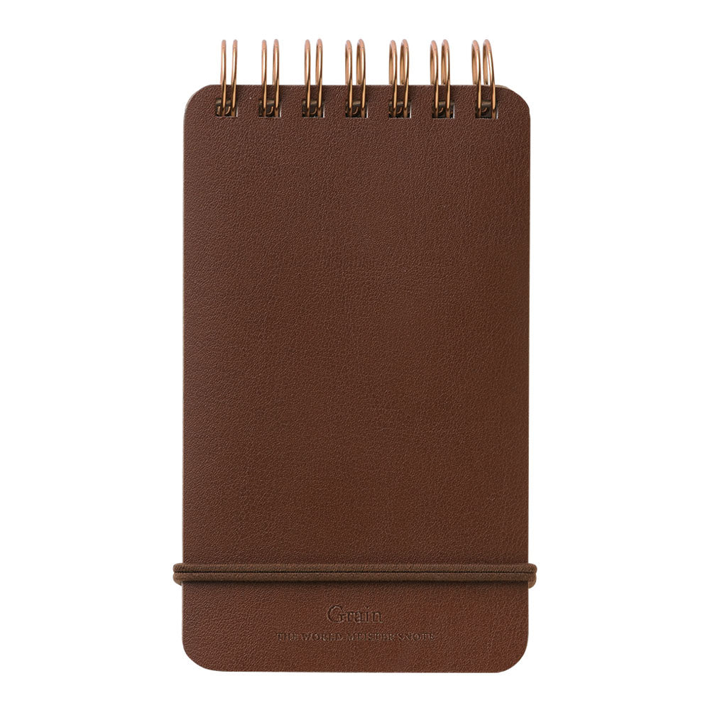 Midori Grain Memo Pad - 5" x 3" - Grain dark brown