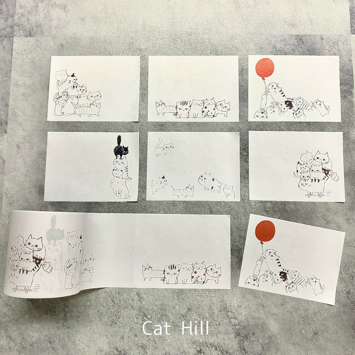 Shinzi Katoh Rolled Sticky Notes - Cat Hill