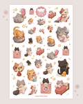 Cleaning Kitty Vinyl Sticker Sheet