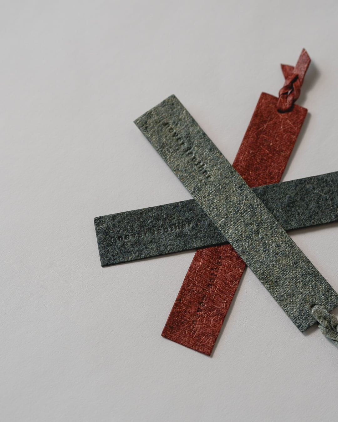 Ethically Japan - Never Leather Vegan Bookmark