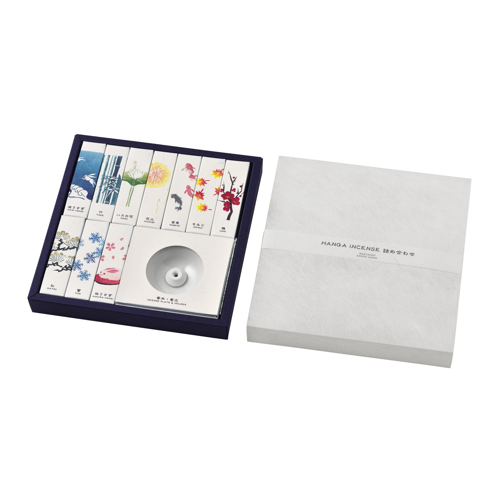 Kousaido - Hanga Incense Set with Incense Holder