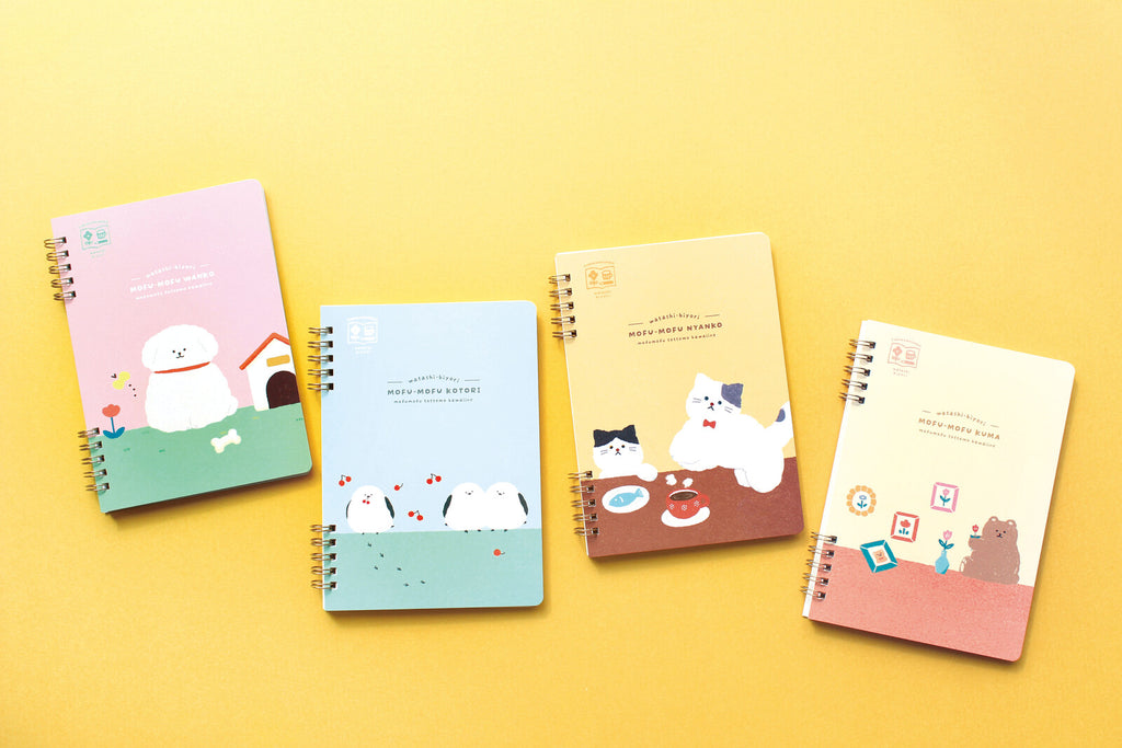 Furukawashiko Watashi-Biyori B6 Spiral Notebook - mofu-mofu kuma
