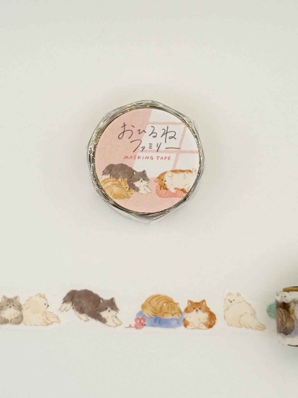 Mind Wave Die-Cut Washi Masking Tape - Naptime Family - Long-haired Cats