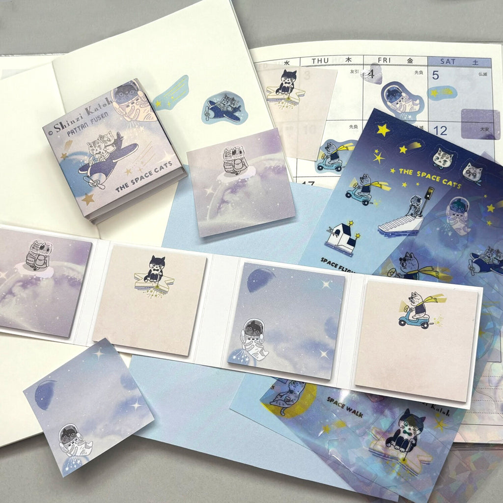 Shinzi Katoh Sticky Notes - Space Cats