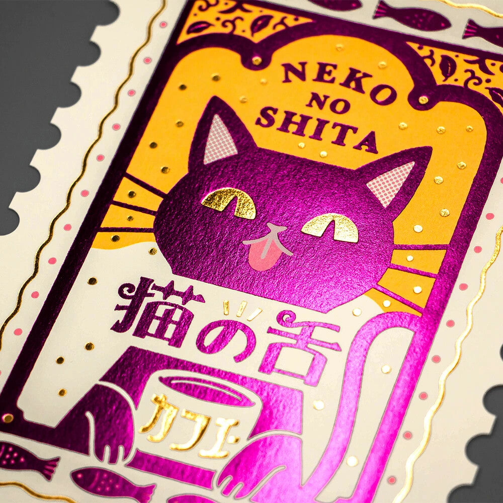 Rokkaku x Ob1toy Postcard - Cat's Tongue Cafe