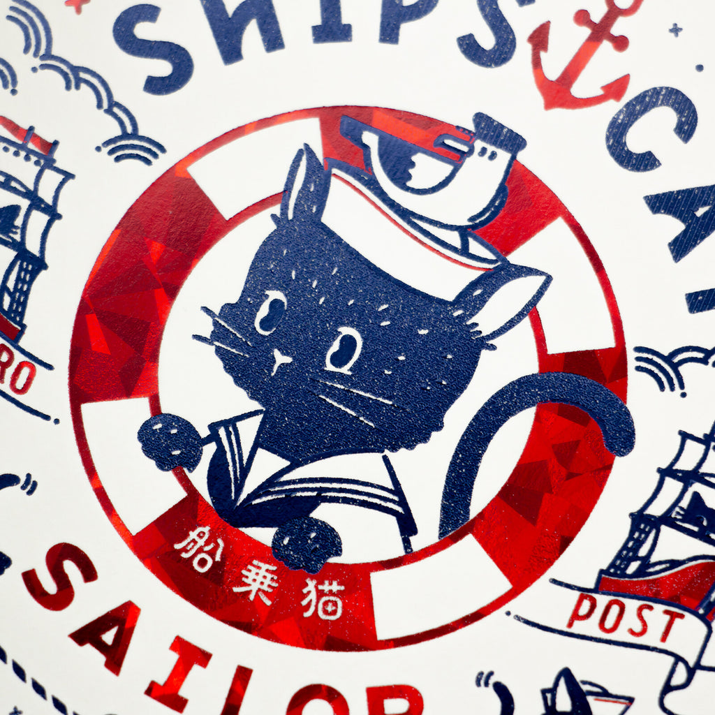 Rokkaku x Ob1toy Postcard - Ship's Cat