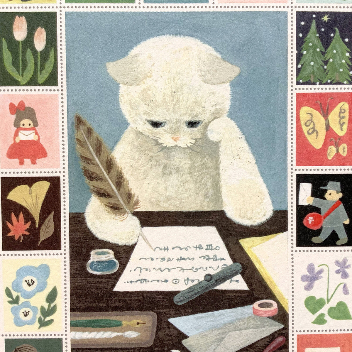 4legs Postcard - Letter Cat