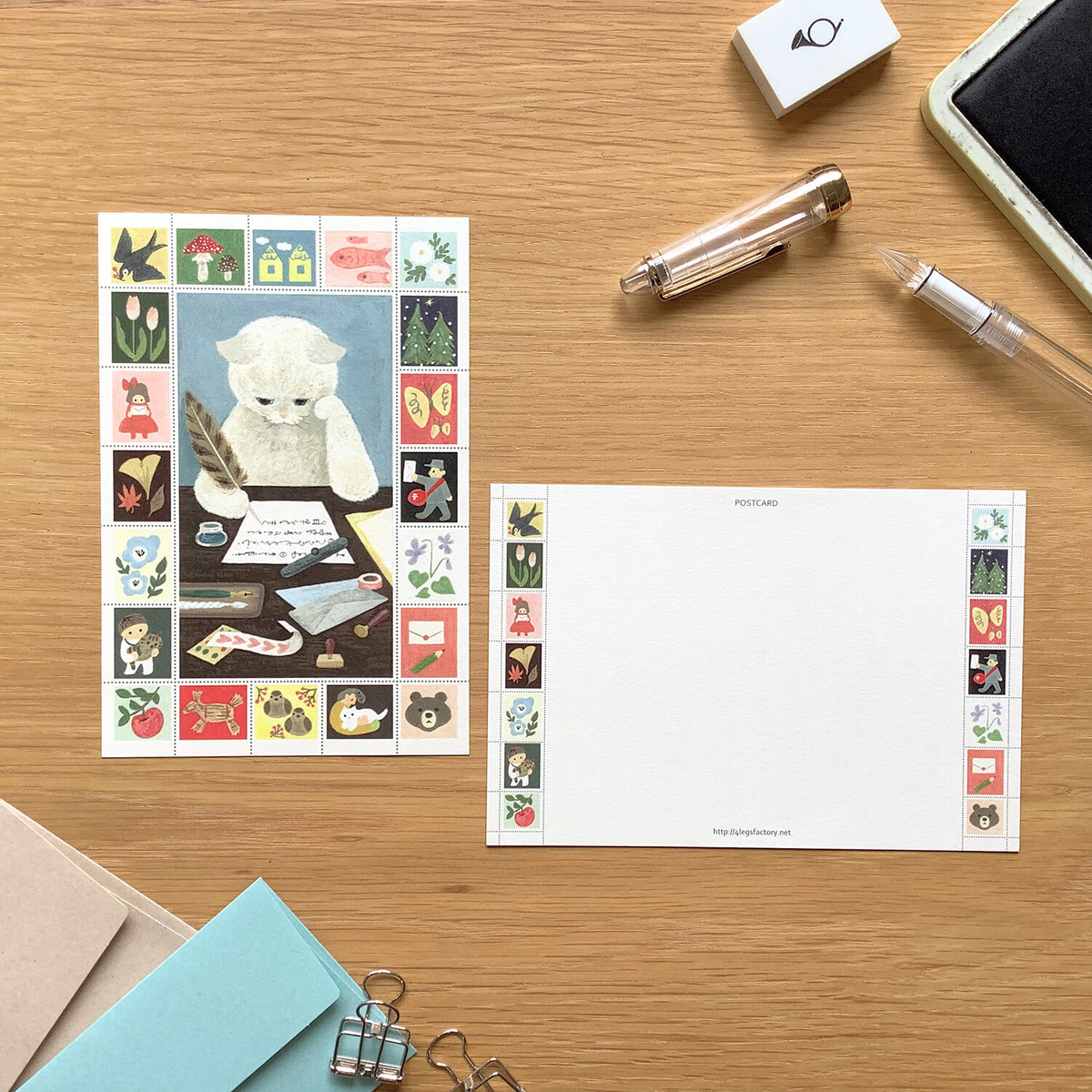 4legs Postcard - Letter Cat