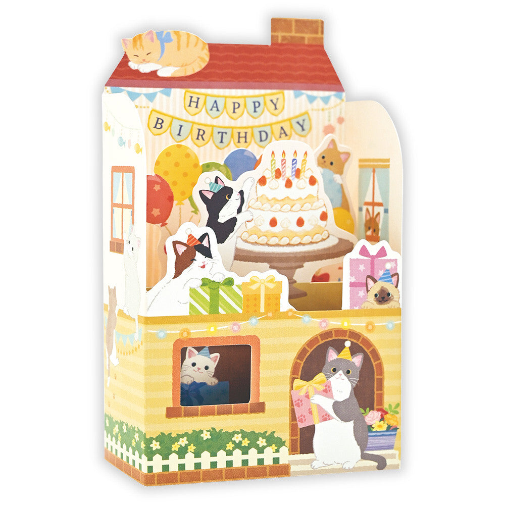NB 3D Birthday Greeting Card - Cat