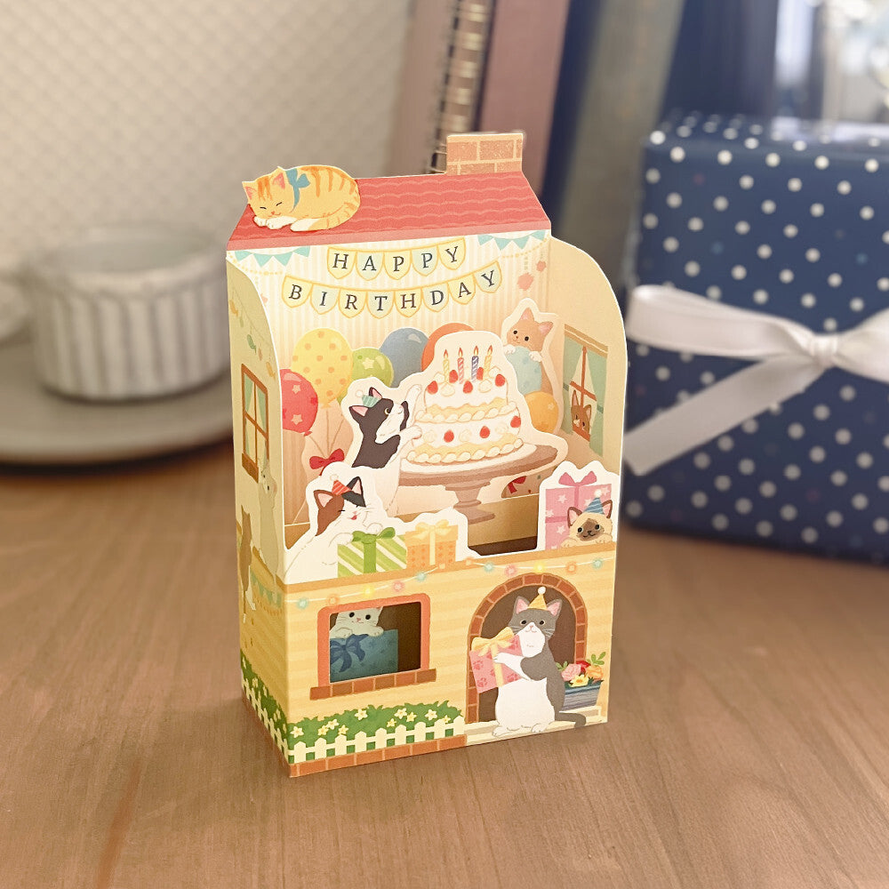 NB 3D Birthday Greeting Card - Cat