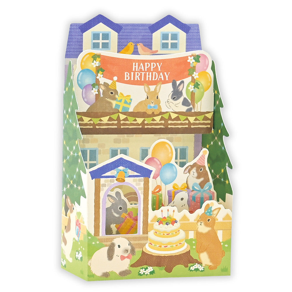 NB 3D Birthday Greeting Card - Rabbit