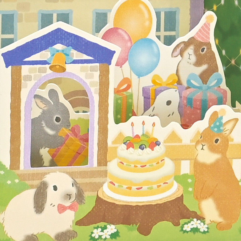 NB 3D Birthday Greeting Card - Rabbit