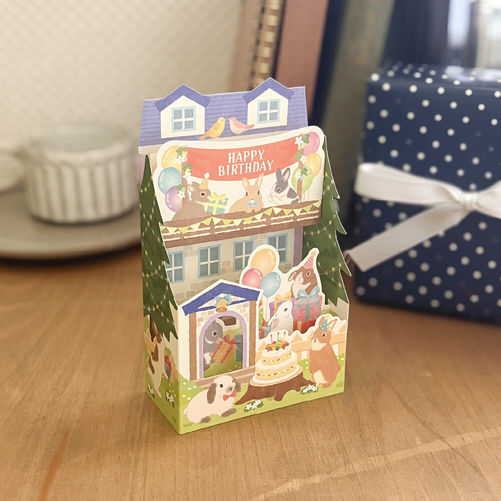 NB 3D Birthday Greeting Card - Rabbit