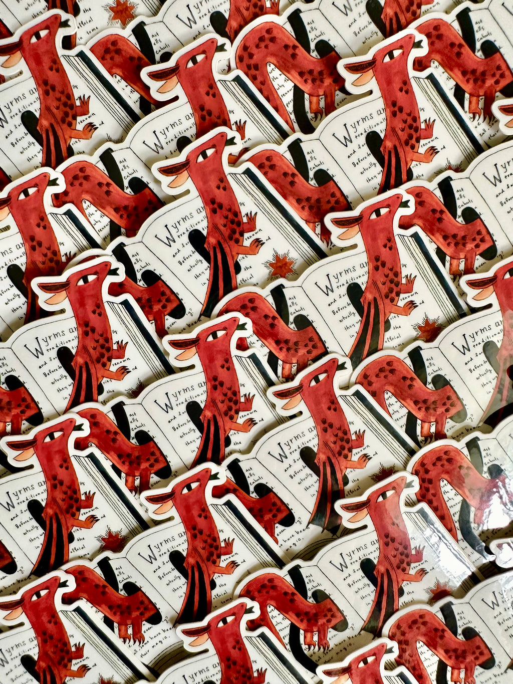 Book Wyrm Vinyl Sticker