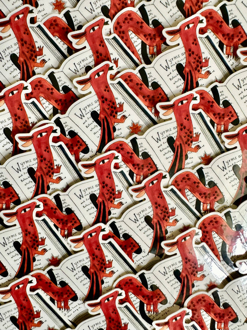 Book Wyrm Vinyl Sticker