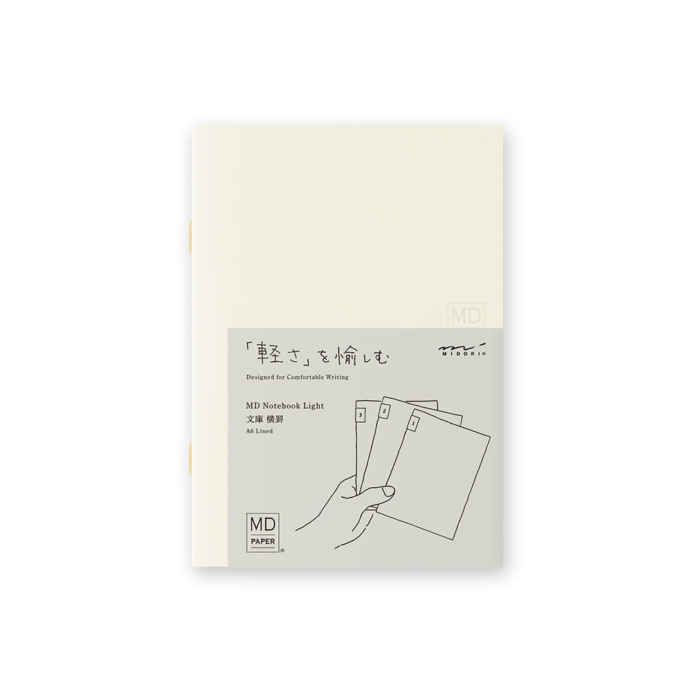 Midori MD Notebook Light A6 Lined - Pack of 3