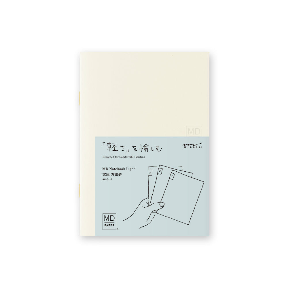 Midori MD Notebook Light A6 Grid - Pack of 3