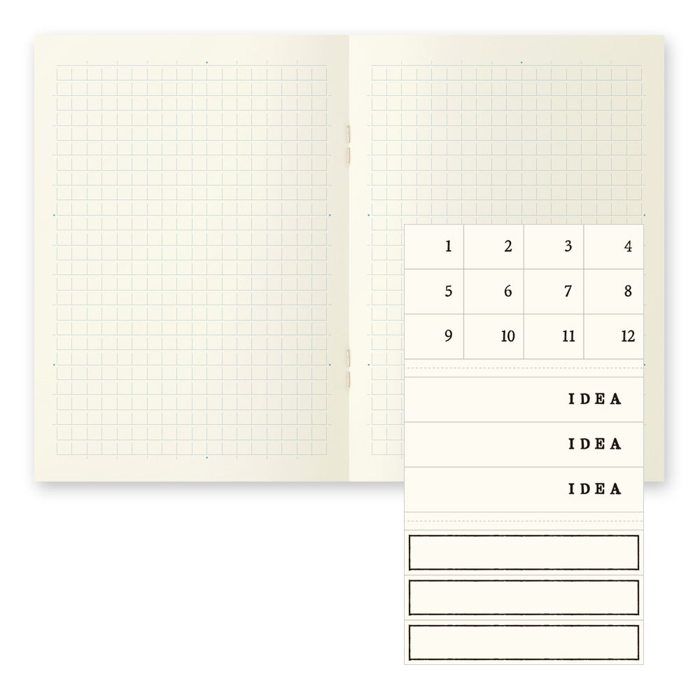 Midori MD Notebook Light A6 Grid - Pack of 3