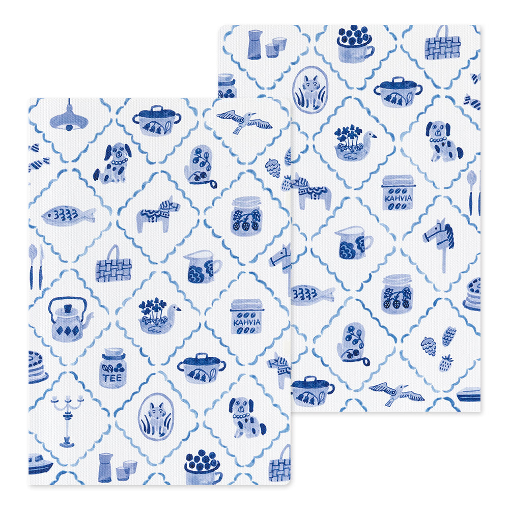 Midori Yuru Log Notebook - Blue Nordic