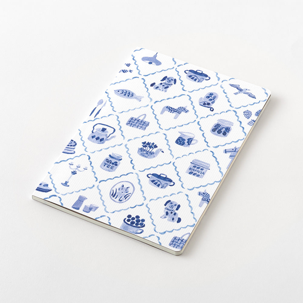 Midori Yuru Log Notebook - Blue Nordic