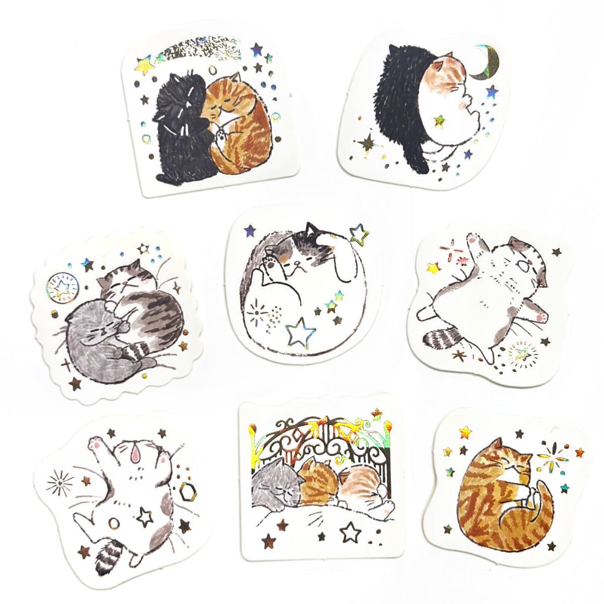 Seal-do Flake Seal Stickers - Shinzi Katoh - Sleeping Cats
