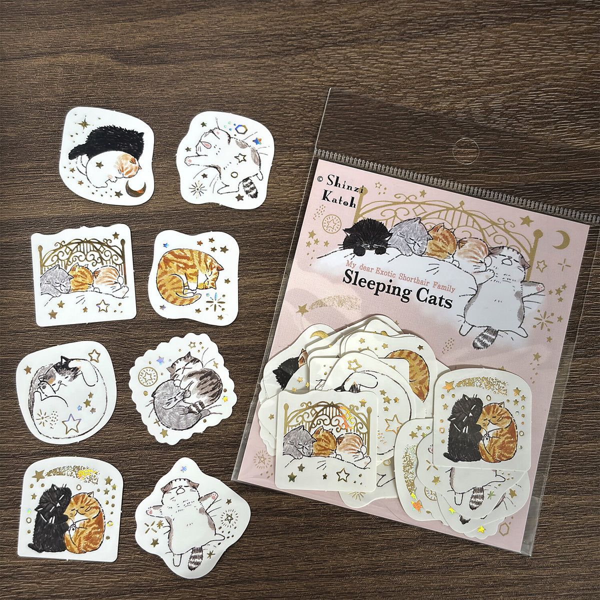Seal-do Flake Seal Stickers - Shinzi Katoh - Sleeping Cats