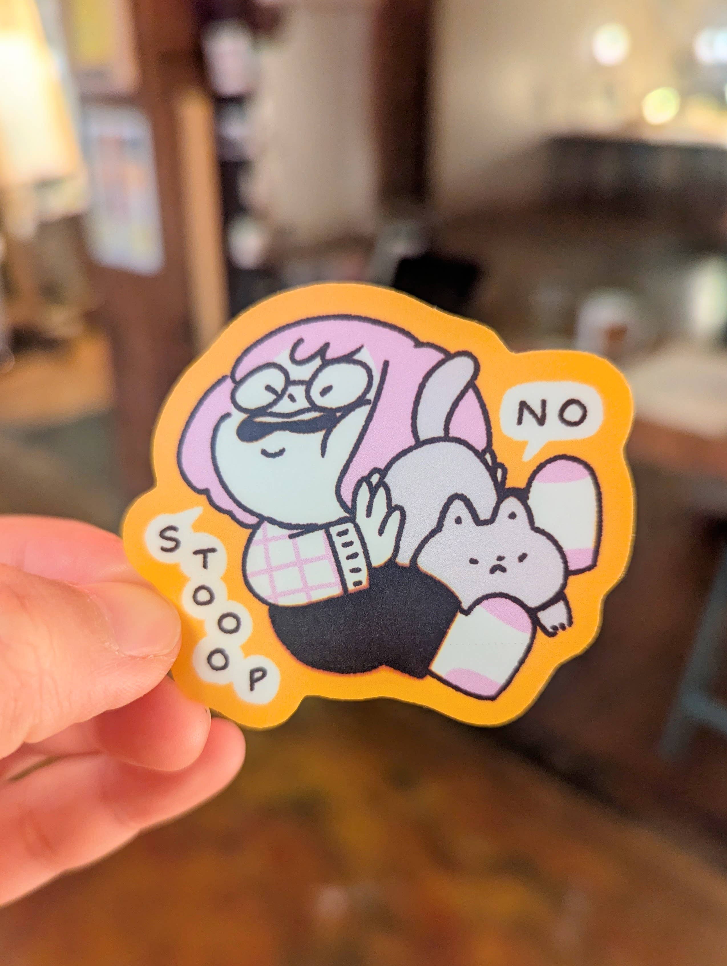 Stop No Cat Butt In Face Sticker