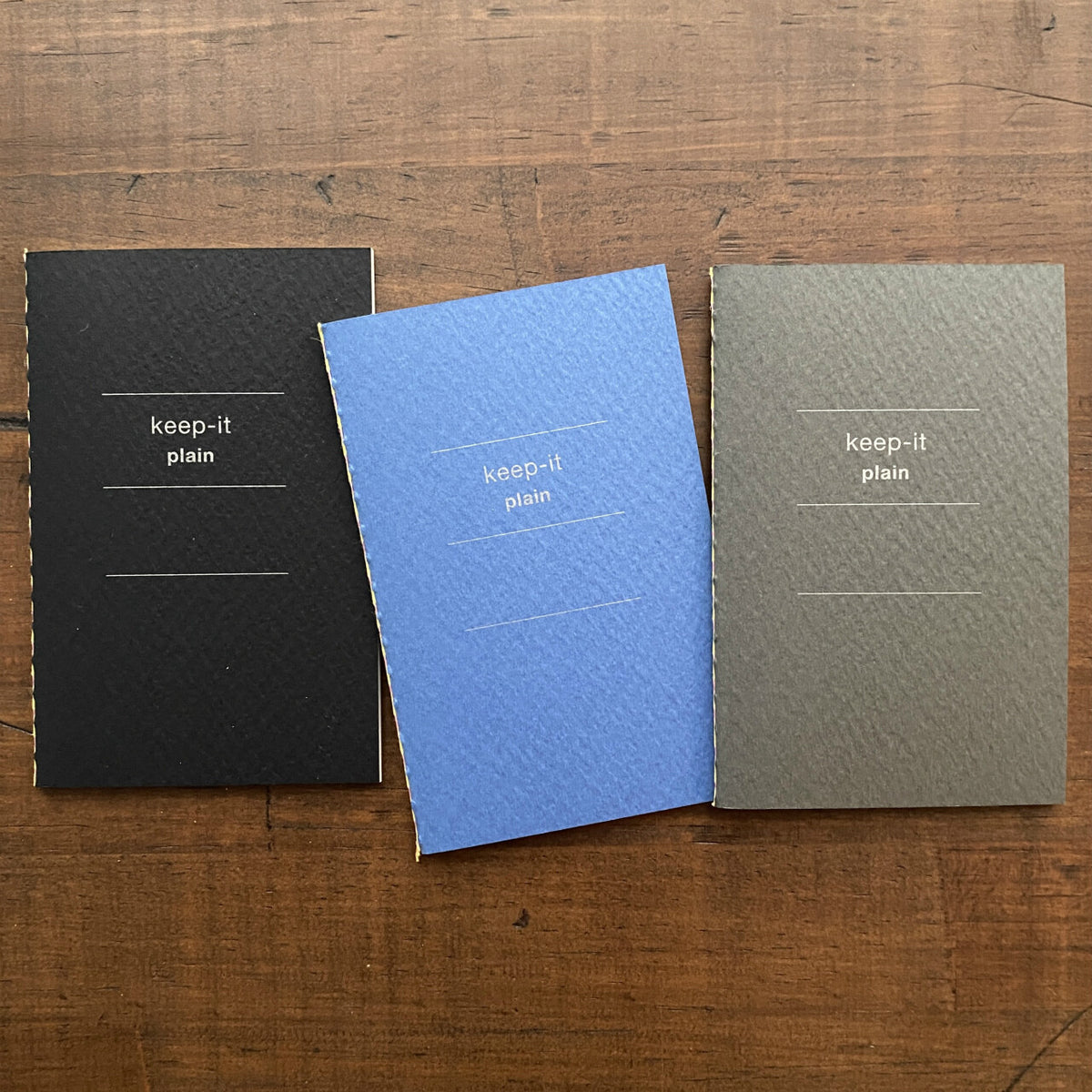 Nouto - keep-it - Card Size 3-pack Notebook - Plain